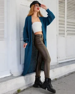 Royalfashion Dzianinowy damski sweter typu narzutka