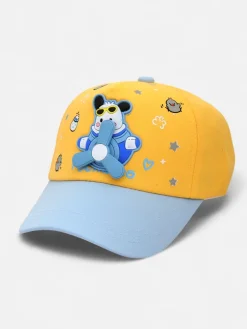 Royalfashion Dziecięca czapka z daszkiem i naszywką z latającym misiem Oliver Sky
