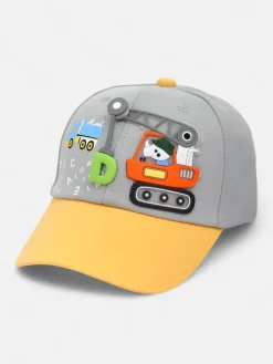 Royalfashion Dziecięca czapka z daszkiem i naszywką koparki Max-Ben