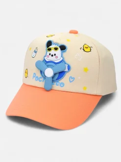 Royalfashion Dziecięca czapka z daszkiem i naszywką z latającym misiem Oliver Sky