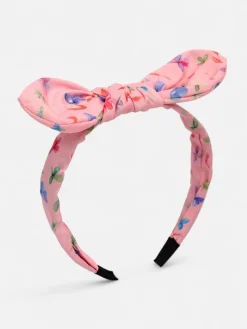 Royalfashion Dziecięca opaska do włosów z kokardką z printem