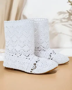 Royalfashion Dziecięce ażurowe botki Ollor