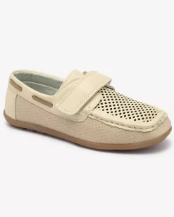 Royalfashion Dziecięce mokasyny ażurowe w kolorze beżowym Nexxc