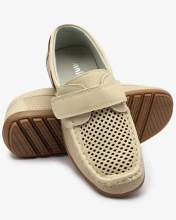 Royalfashion Dziecięce mokasyny ażurowe w kolorze beżowym Nexxc