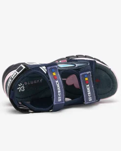 Royalfashion Dziewczęce sandały w kolorze granatowym Umaf