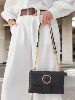 Royalfashion Elegancka pikowana mała damska torebka z eko skóry