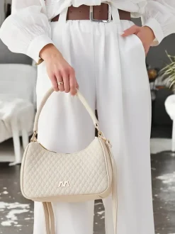 Royalfashion Elegancka pikowana mała damska torebka z eko skóry