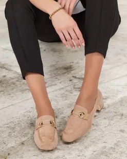 Royalfashion Eleganckie mokasyny damskie na niskim słupku Orino