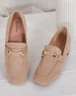 Royalfashion Eleganckie mokasyny damskie na niskim słupku Orino