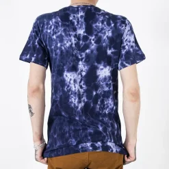 Royalfashion Fioletowa bawełniana koszulka męska z printem