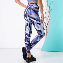 Royalfashion Fioletowe wzorzyste damskie legginsy PLUS SIZE