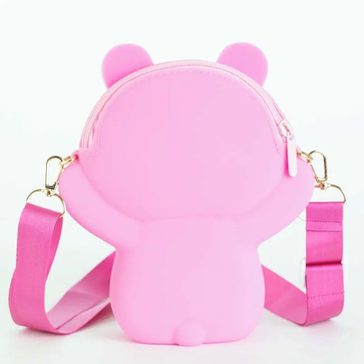 Royalfashion Fioletowo-różowa torebka w kształcie misia