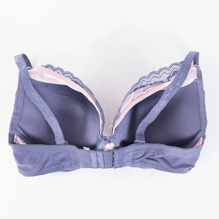 Royalfashion Fioletowo-różowy biustonosz z koronką