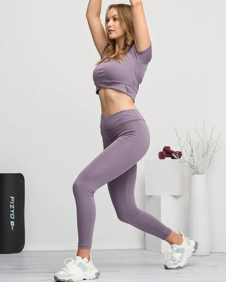 Royalfashion Fioletowy sportowy komplet damski