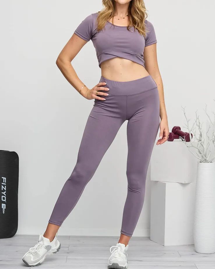 Royalfashion Fioletowy sportowy komplet damski