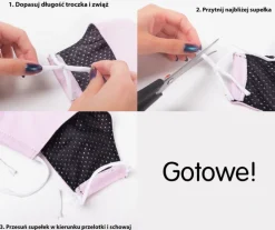 Royalfashion Granatowa 3 warstwowa maseczka ochronna na twarz