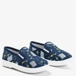 Royalfashion Granatowe dziecięce tenisówki slip - on Inga