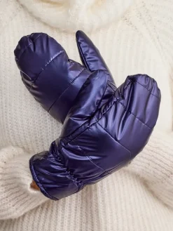 Royalfashion Granatowe rękawiczki damskie