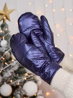Royalfashion Granatowe rękawiczki damskie