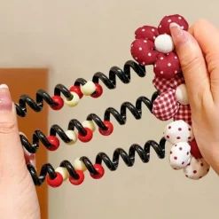 Royalfashion Gumka do włosów sprężynka z kwiatuszkiem Blossom Coil