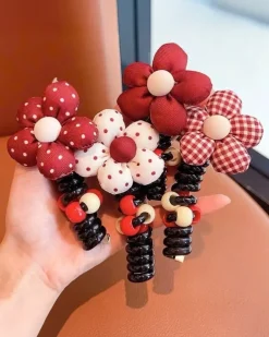 Royalfashion Gumka do włosów sprężynka z kwiatuszkiem Blossom Coil