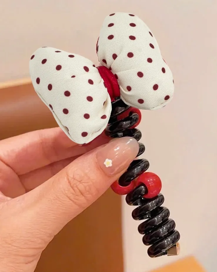 Royalfashion Gumka do włosów sprężynka z kokardką Ribbon Coil