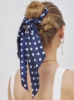 Royalfashion Gumka do włosów ze wstążką w kropeczki Picolina