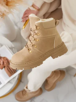 Royalfashion Jasnobrązowe trapery damskie Develier