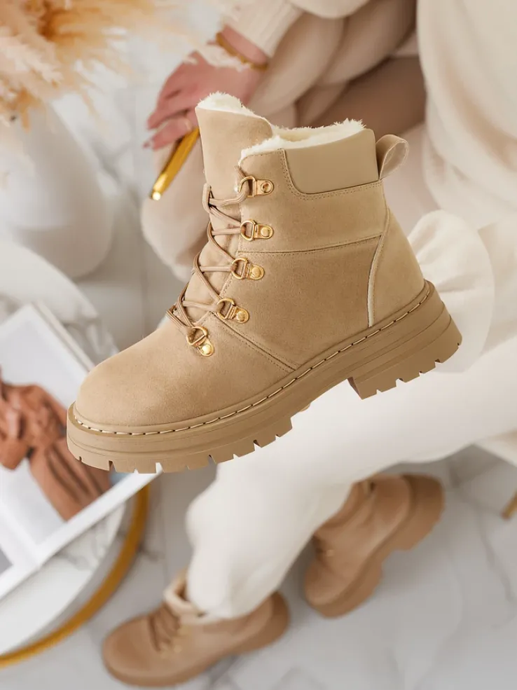 Royalfashion Jasnobrązowe trapery damskie Develier