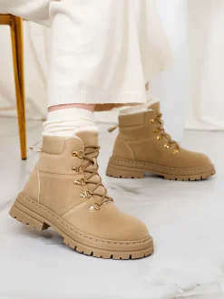 Royalfashion Jasnobrązowe trapery damskie Develier