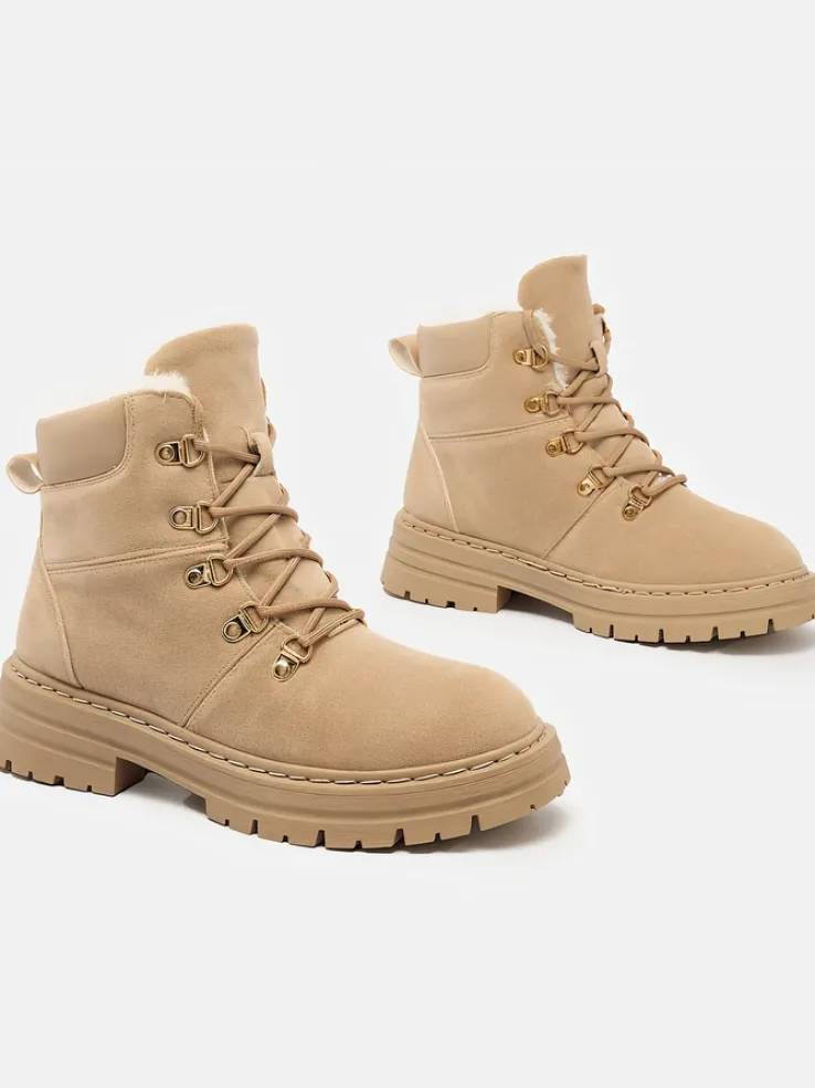 Royalfashion Jasnobrązowe trapery damskie Develier