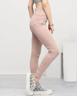 Royalfashion Jasnoróżowe tregginsy damskie