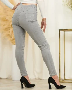 Royalfashion Jasnoszare damskie tregginsy a'la jeans