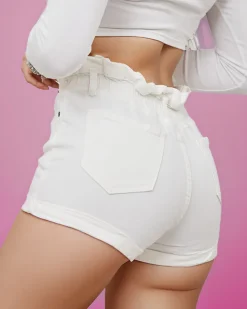 Royalfashion Jeansowe damskie krótkie spodenki