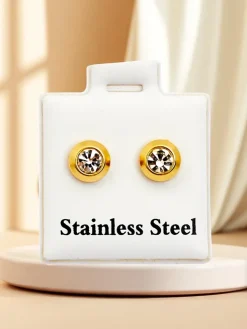 Royalfashion Klipsy kolczyki damskie z cyrkoniami