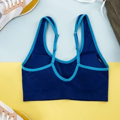 Royalfashion Kobaltowy damski sportowy biustonosz