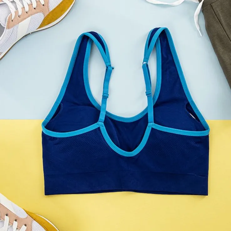 Royalfashion Kobaltowy damski sportowy biustonosz
