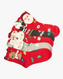 Royalfashion Kolorowe damskie skarpetki ze świątecznym wzorem