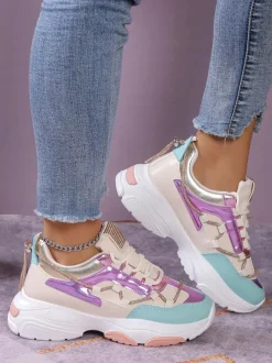 Royalfashion Kolorowe sneakersy damskie Casiia