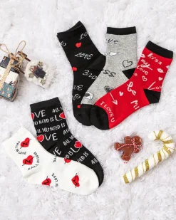 Royalfashion Komplet damskich długich skarpetek LOVE 5/pak