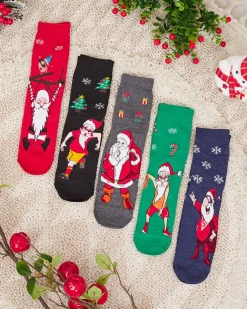 Royalfashion Komplet męskich skarpetek ze świątecznym wzorem 5/pak