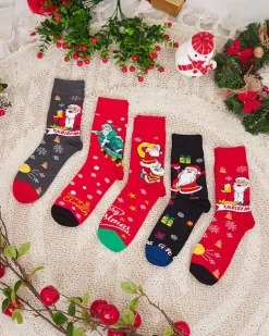 Royalfashion Komplet męskich świątecznych skarpetek 5/pak