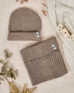 Royalfashion Komplet zimowy uniwersalny- czapka typu beanie z kominem
