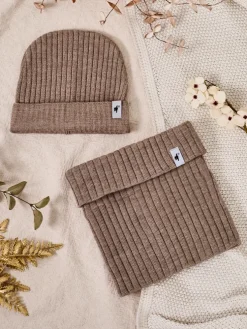 Royalfashion Komplet zimowy uniwersalny- czapka typu beanie z kominem