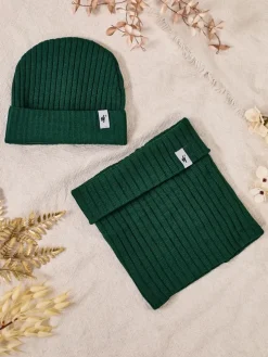 Royalfashion Komplet zimowy uniwersalny- czapka typu beanie z kominem