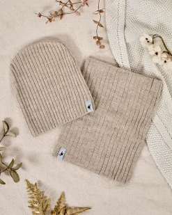 Royalfashion Komplet zimowy uniwersalny- czapka typu beanie z kominem