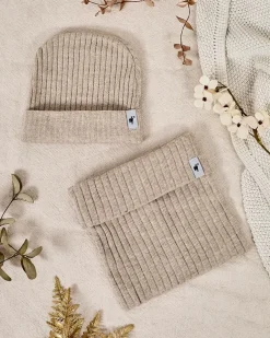 Royalfashion Komplet zimowy uniwersalny- czapka typu beanie z kominem