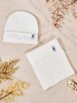 Royalfashion Komplet zimowy uniwersalny- czapka typu beanie z kominem