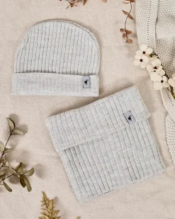 Royalfashion Komplet zimowy uniwersalny- czapka typu beanie z kominem