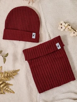 Royalfashion Komplet zimowy uniwersalny- czapka typu beanie z kominem